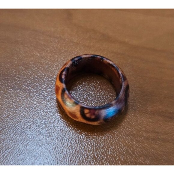 Size 5 Real Wood Unisex Ring Handcrafted Matte Finish Minimalist Jewelry - Picture 4 of 4